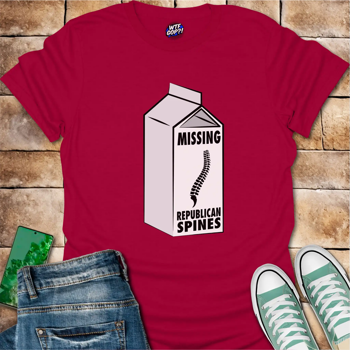 Milk Carton Missing Republican Spines T-Shirt