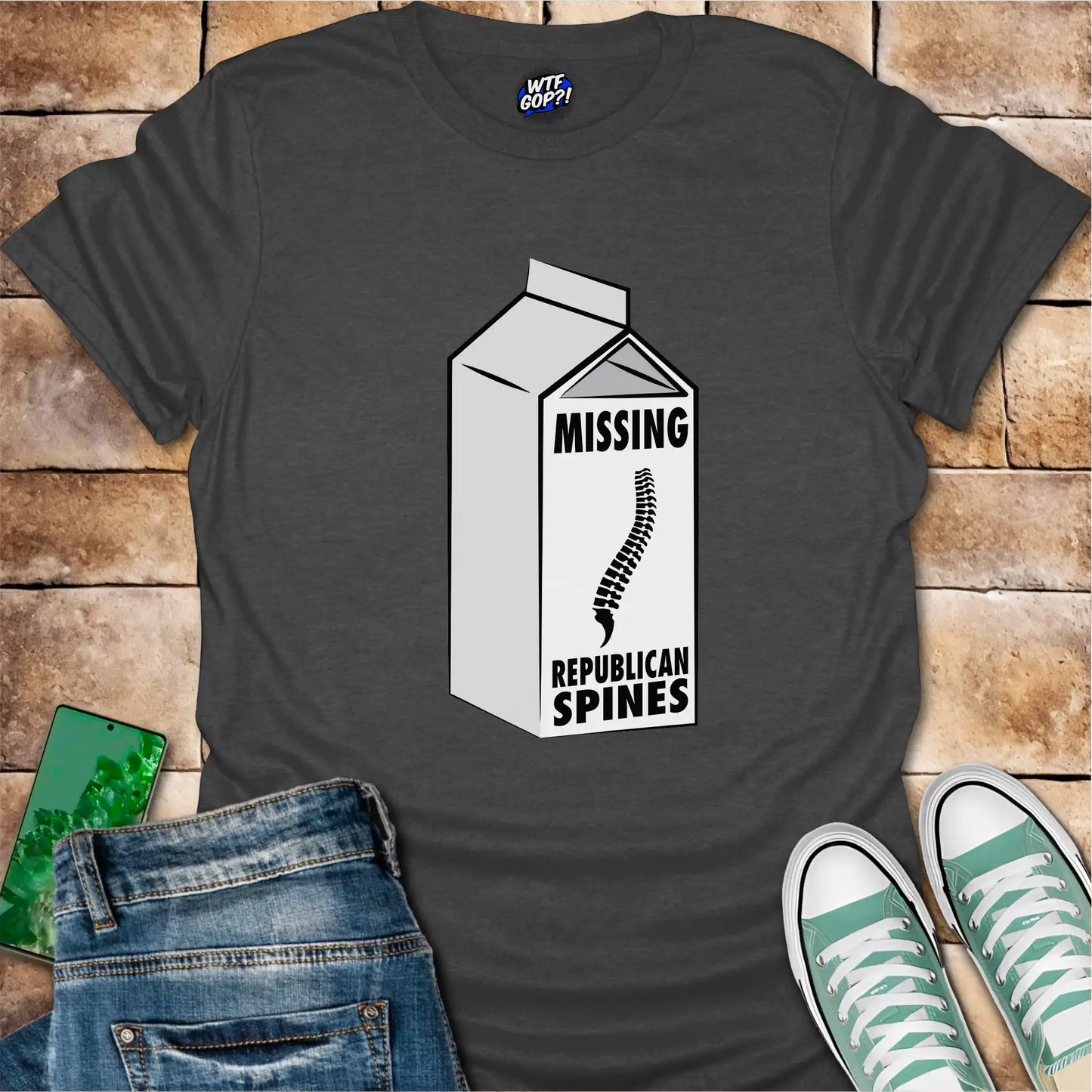 Milk Carton Missing Republican Spines T-Shirt