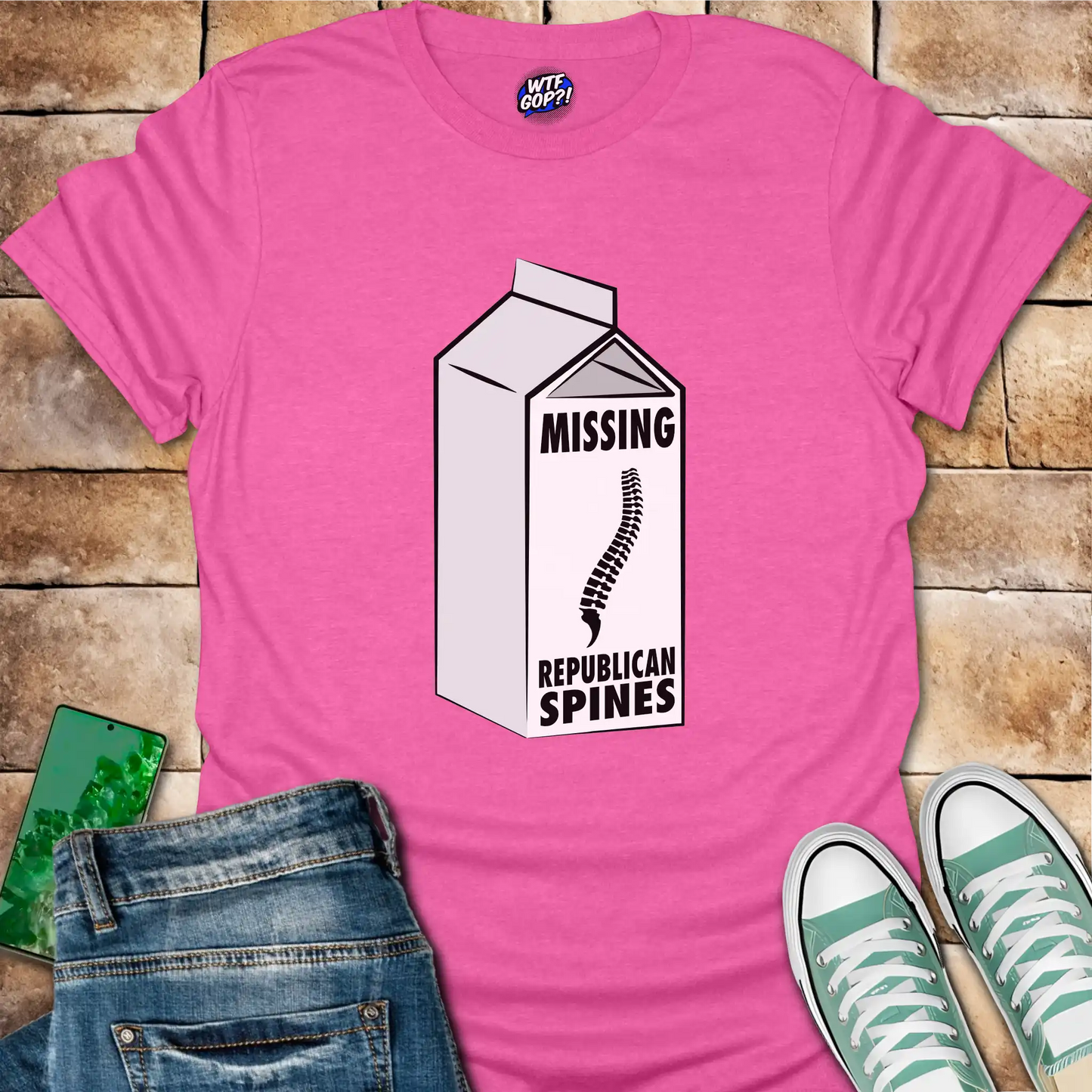 Milk Carton Missing Republican Spines T-Shirt
