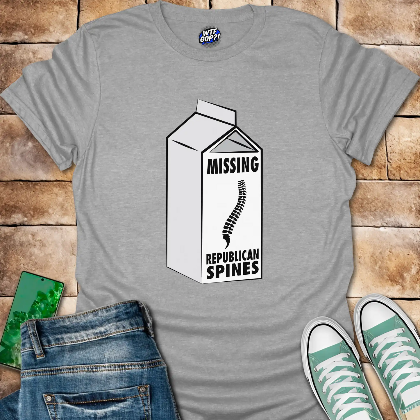 Milk Carton Missing Republican Spines T-Shirt