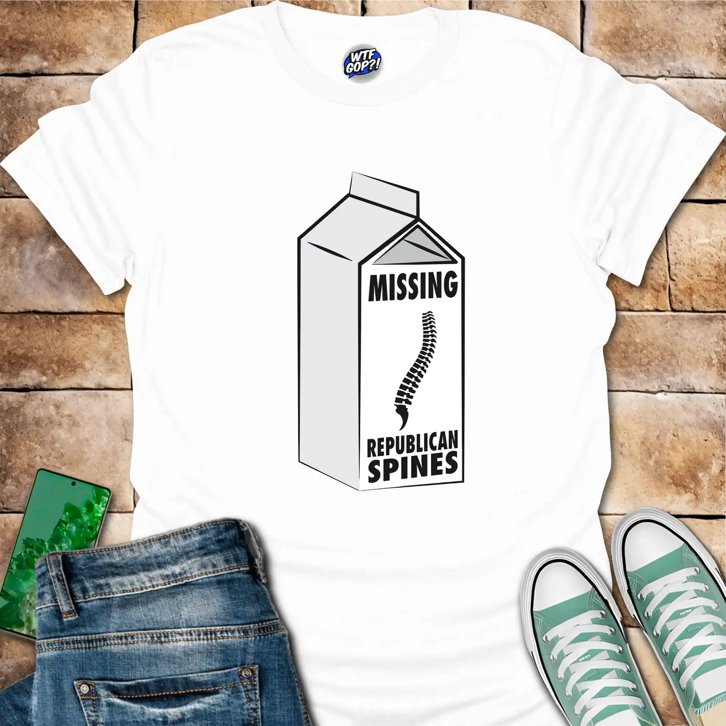 Milk Carton Missing Republican Spines T-Shirt