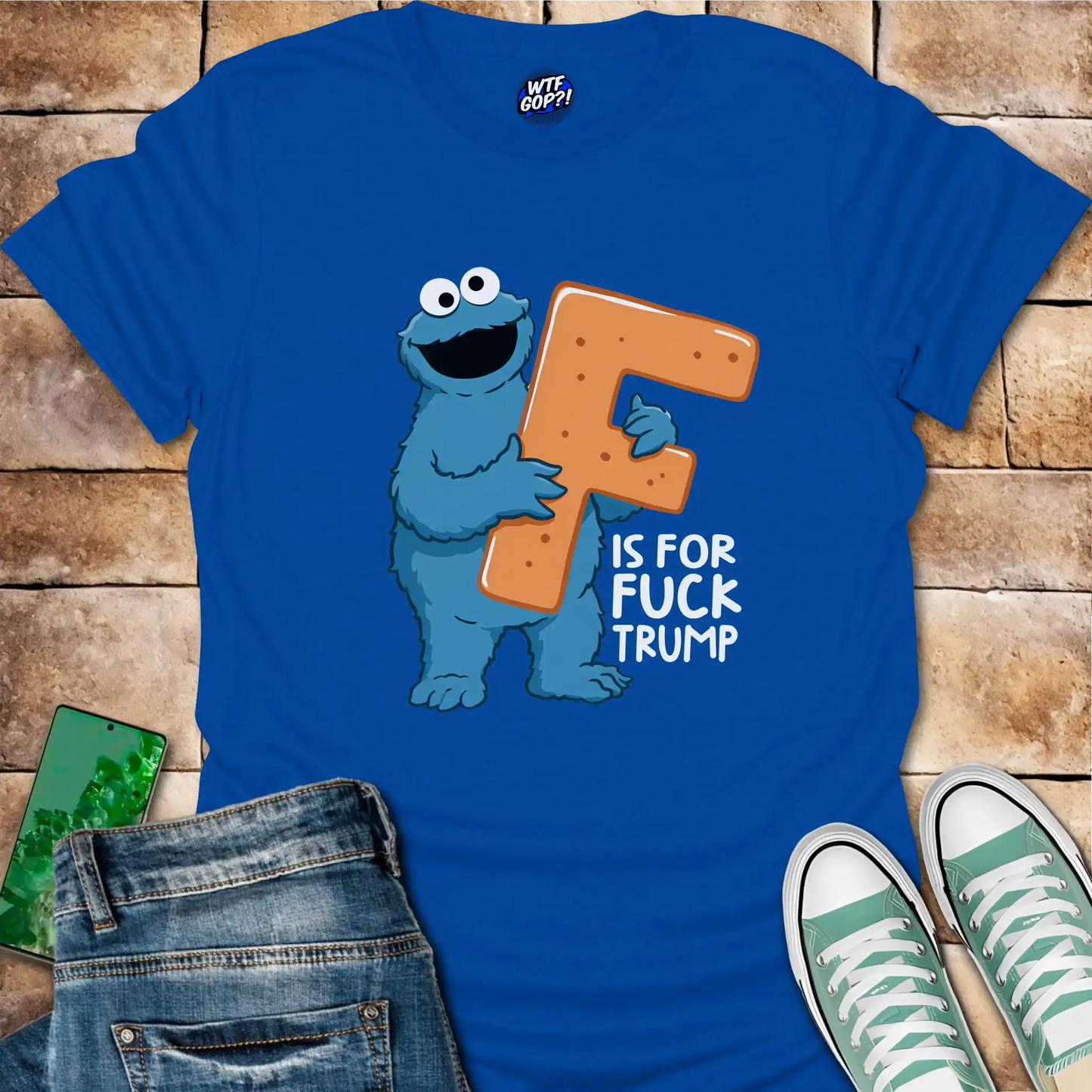F is for Fuck Trump T-Shirt: Cookie Monster