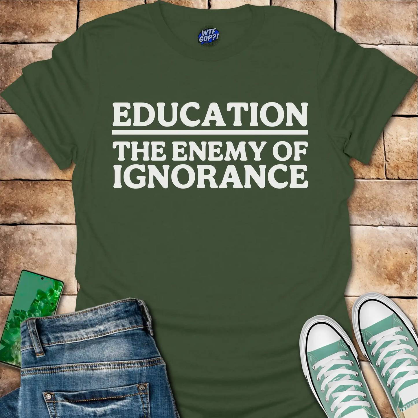 Education The Enemy of Ignorance T-Shirt
