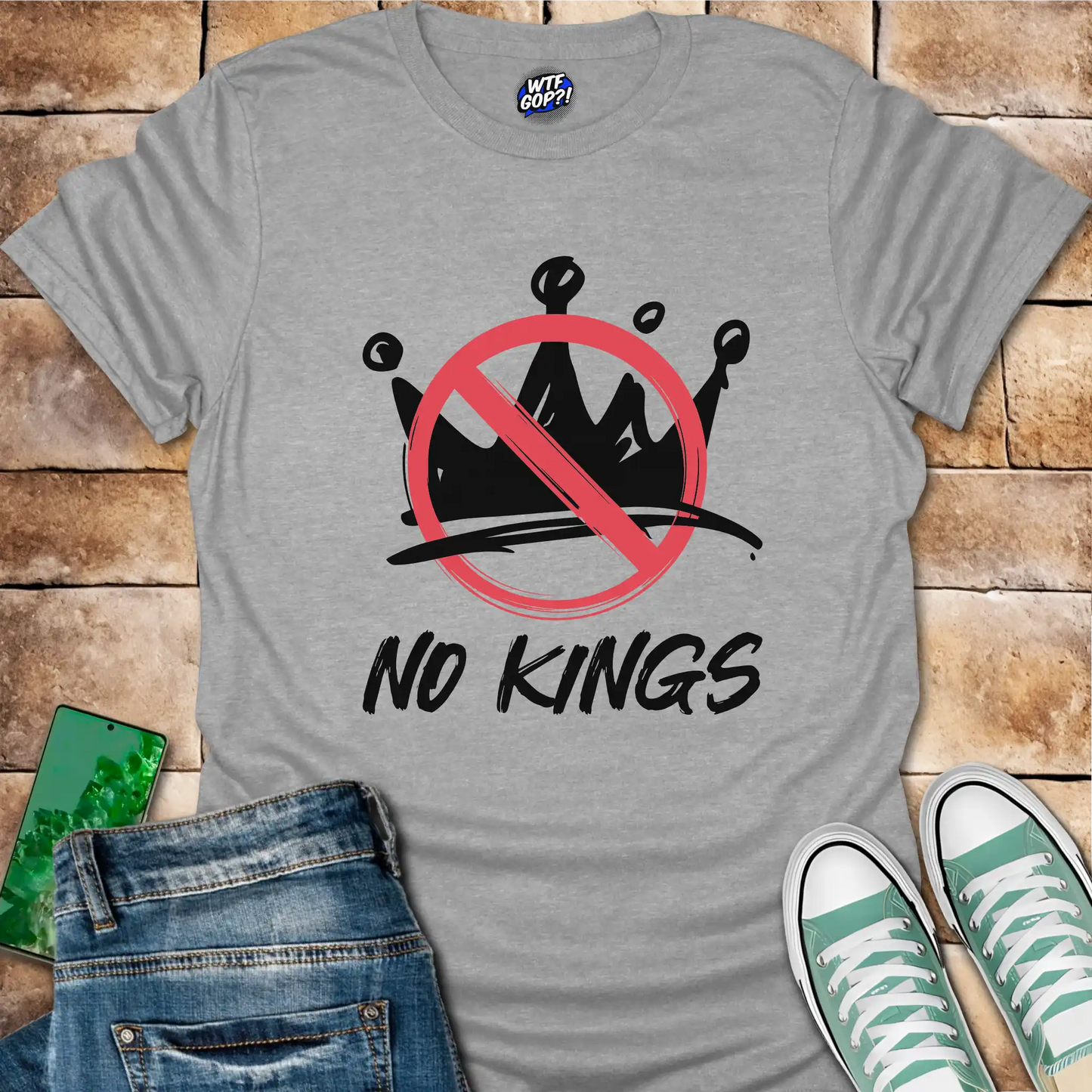 No Kings T-Shirt: Anti-Monarchy