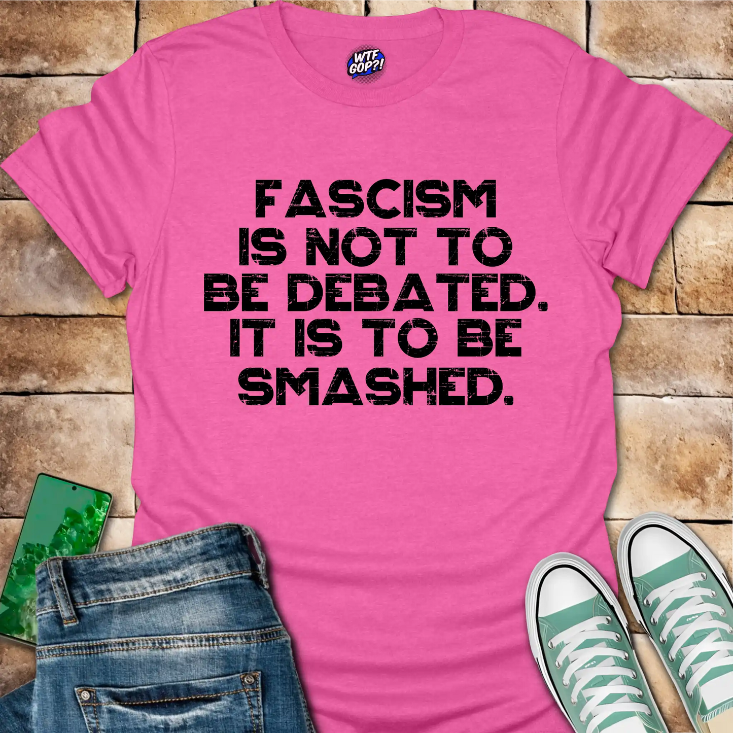 Fascism Is Not Debated T-Shirt - Anti-Authoritarian Resist Tee
