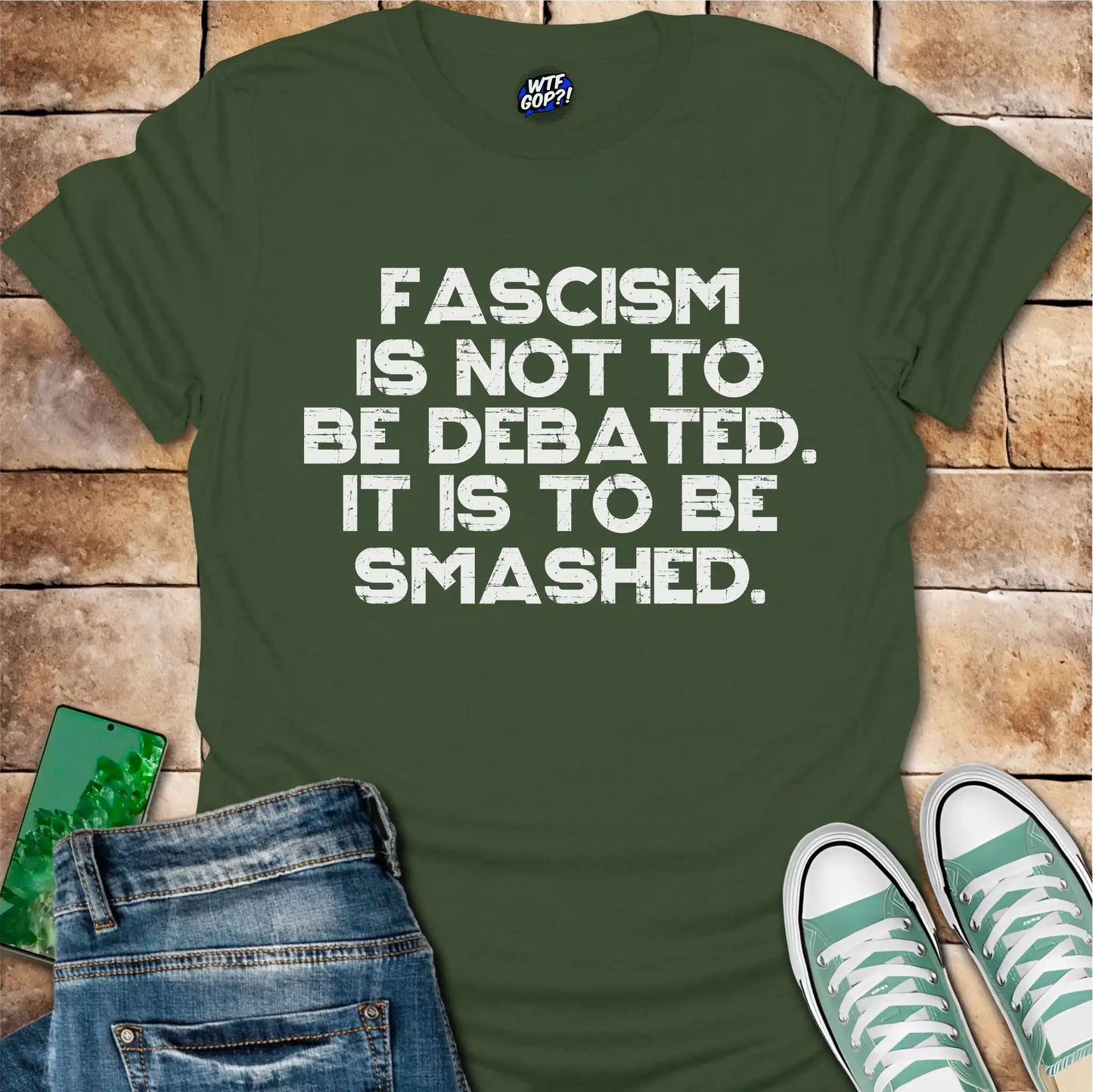Fascism Is Not Debated T-Shirt - Anti-Authoritarian Resist Tee