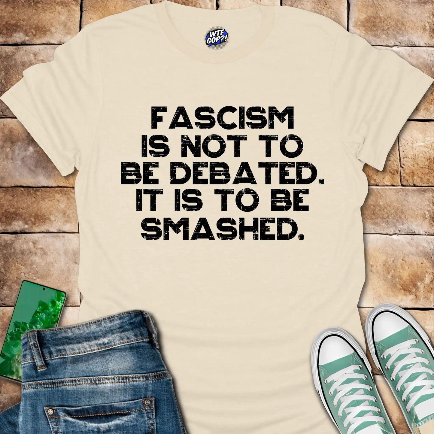 Fascism Is Not Debated T-Shirt - Anti-Authoritarian Resist Tee