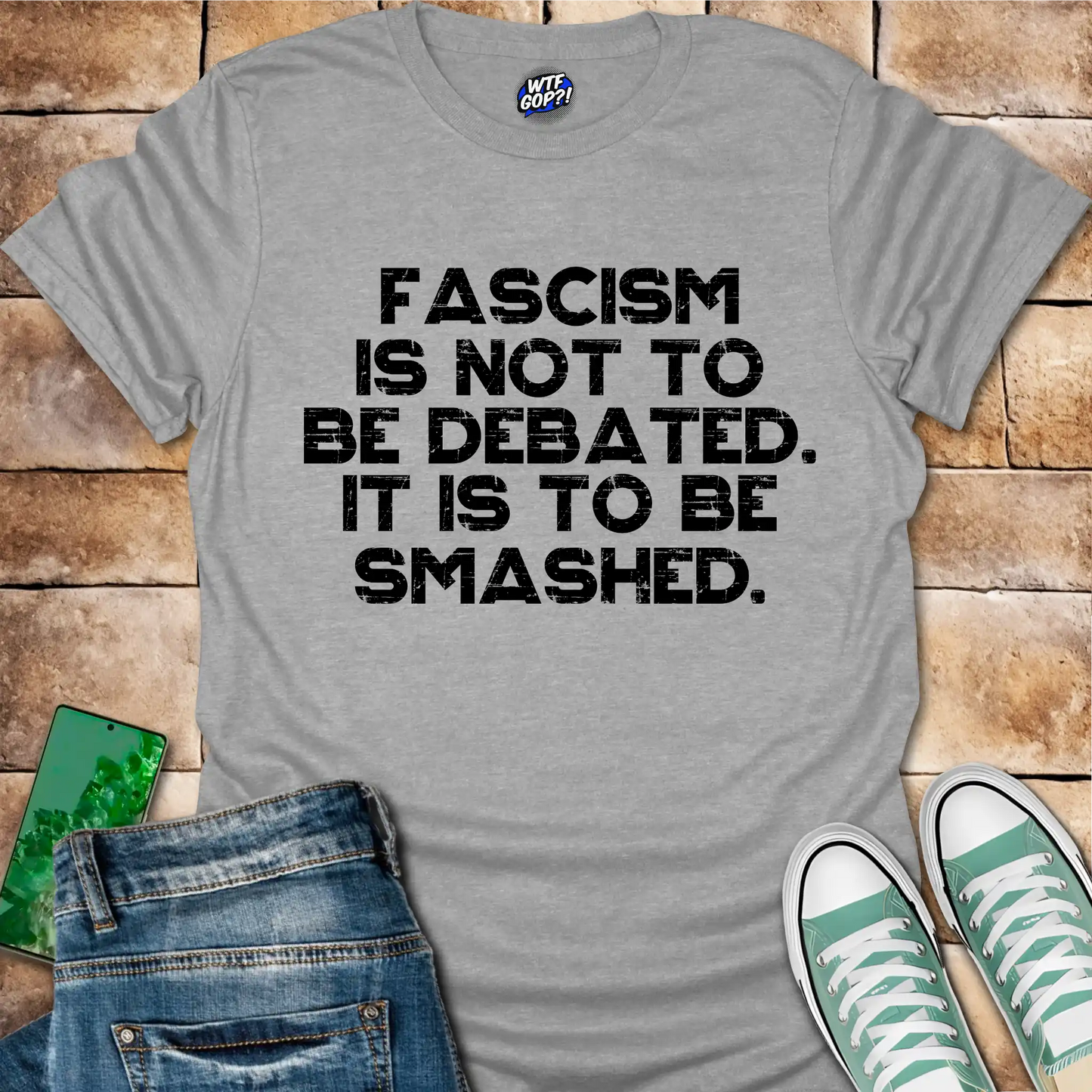 Fascism Is Not Debated T-Shirt - Anti-Authoritarian Resist Tee