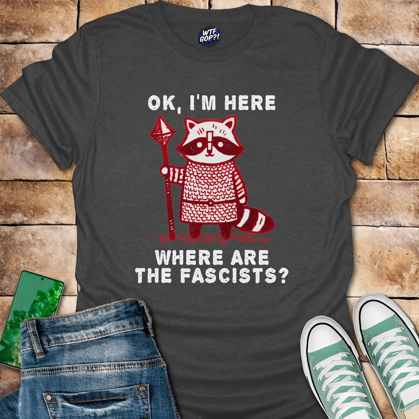 Anti Fascist Raccoon Shirt: Ready to Fight Fascism