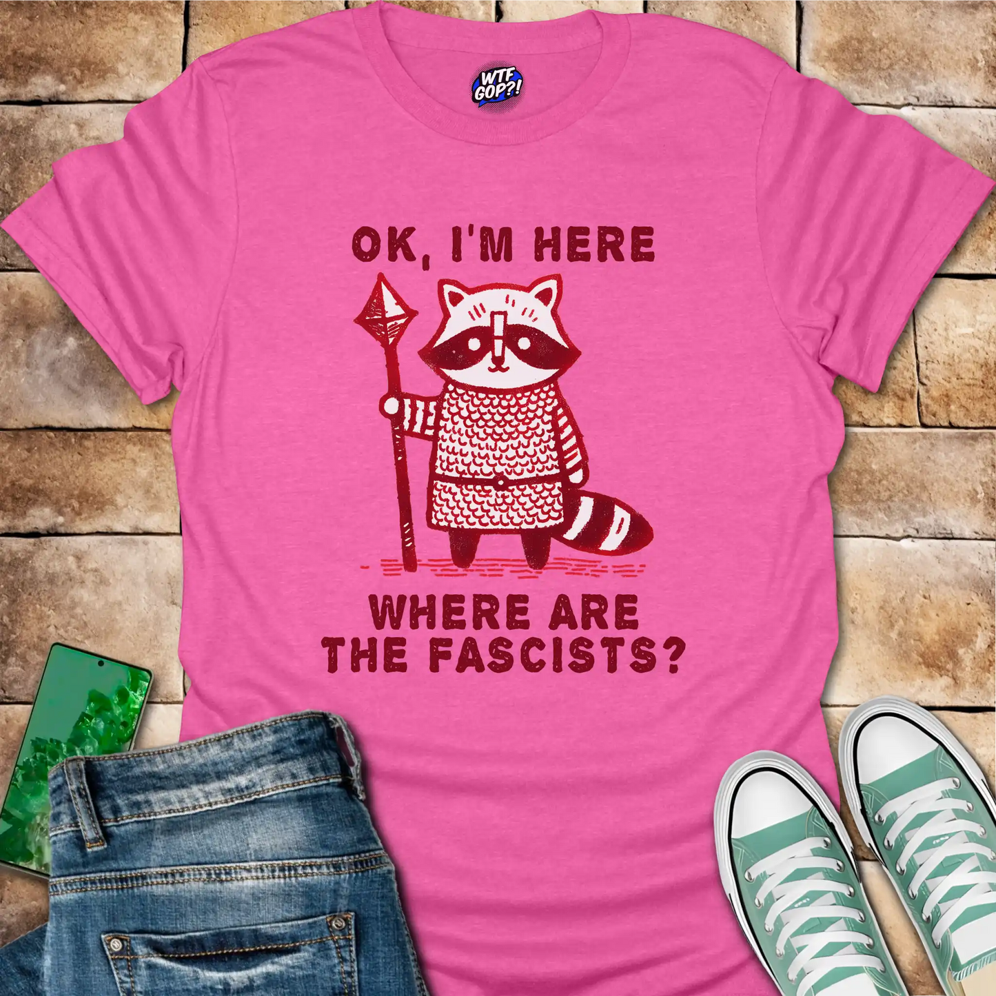 Anti Fascist Raccoon Shirt: Ready to Fight Fascism