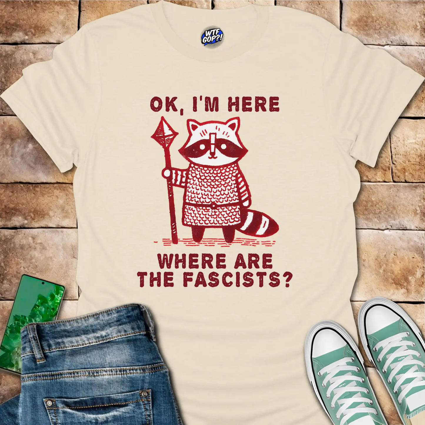 Anti Fascist Raccoon Shirt: Ready to Fight Fascism