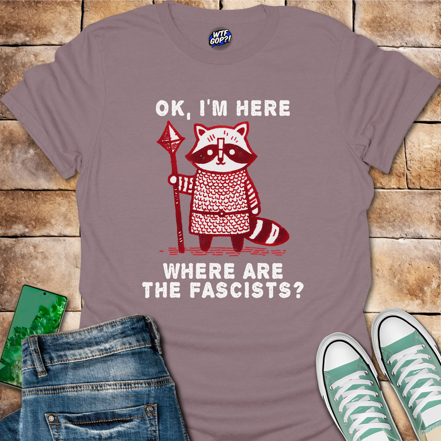 Anti Fascist Raccoon Shirt: Ready to Fight Fascism