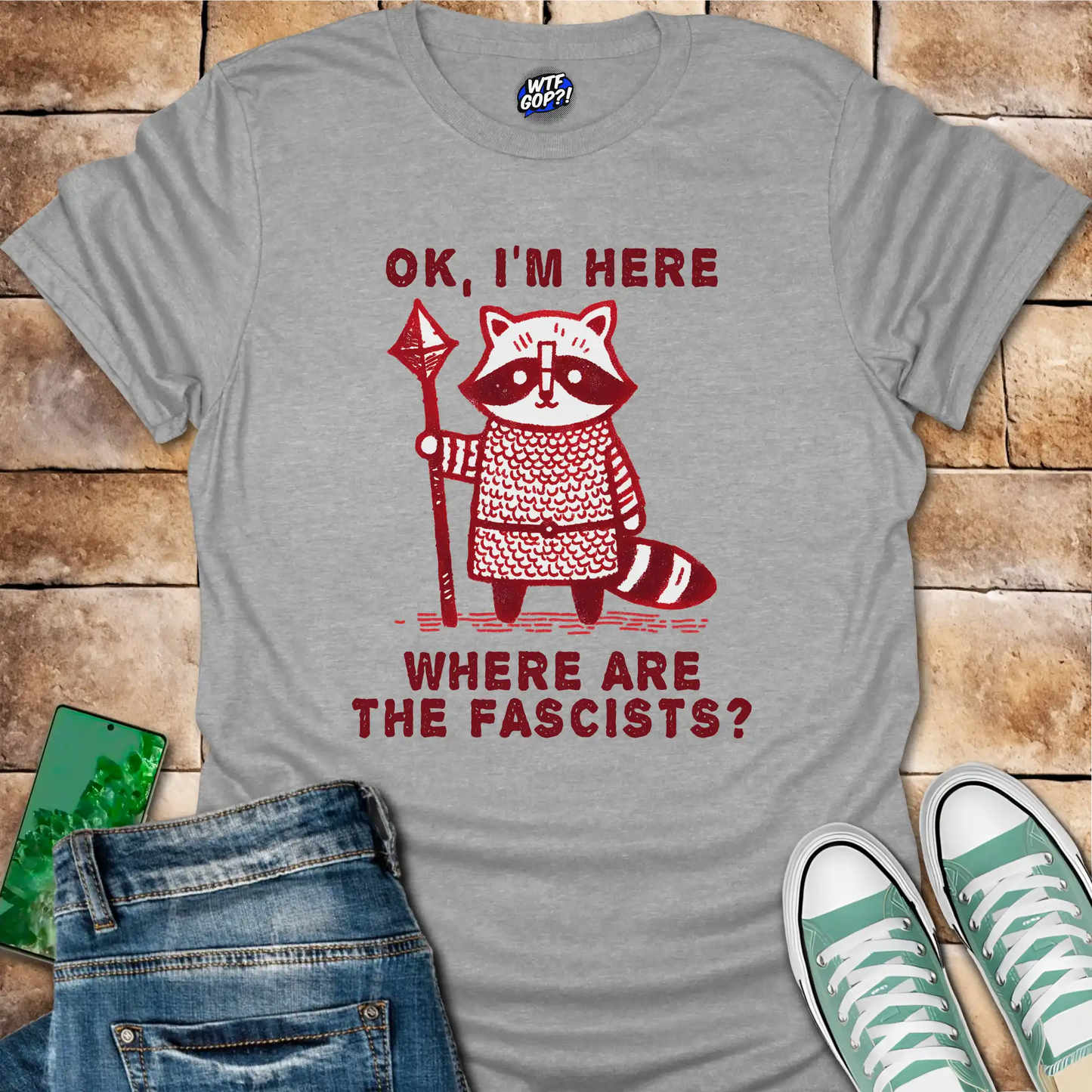 Anti Fascist Raccoon Shirt: Ready to Fight Fascism