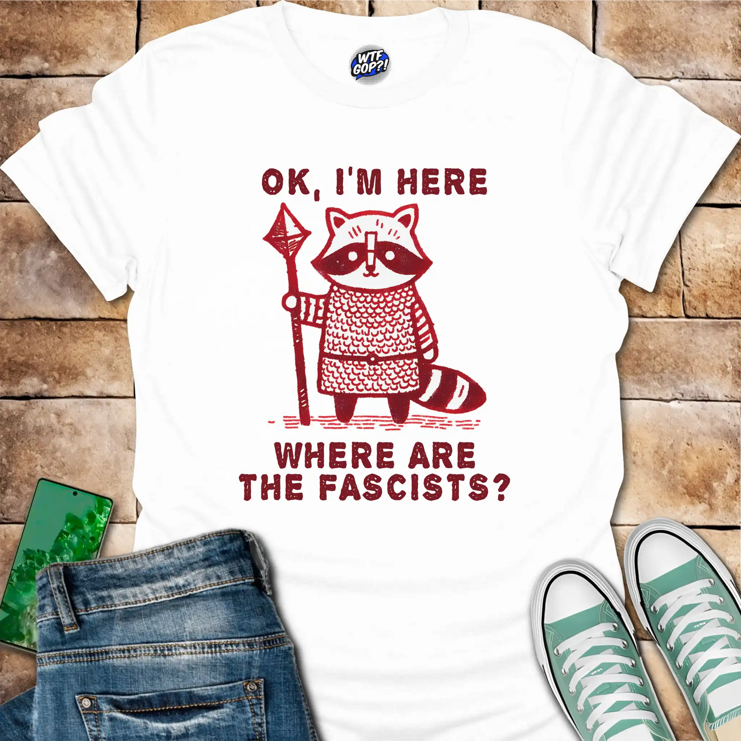 Anti Fascist Raccoon Shirt: Ready to Fight Fascism