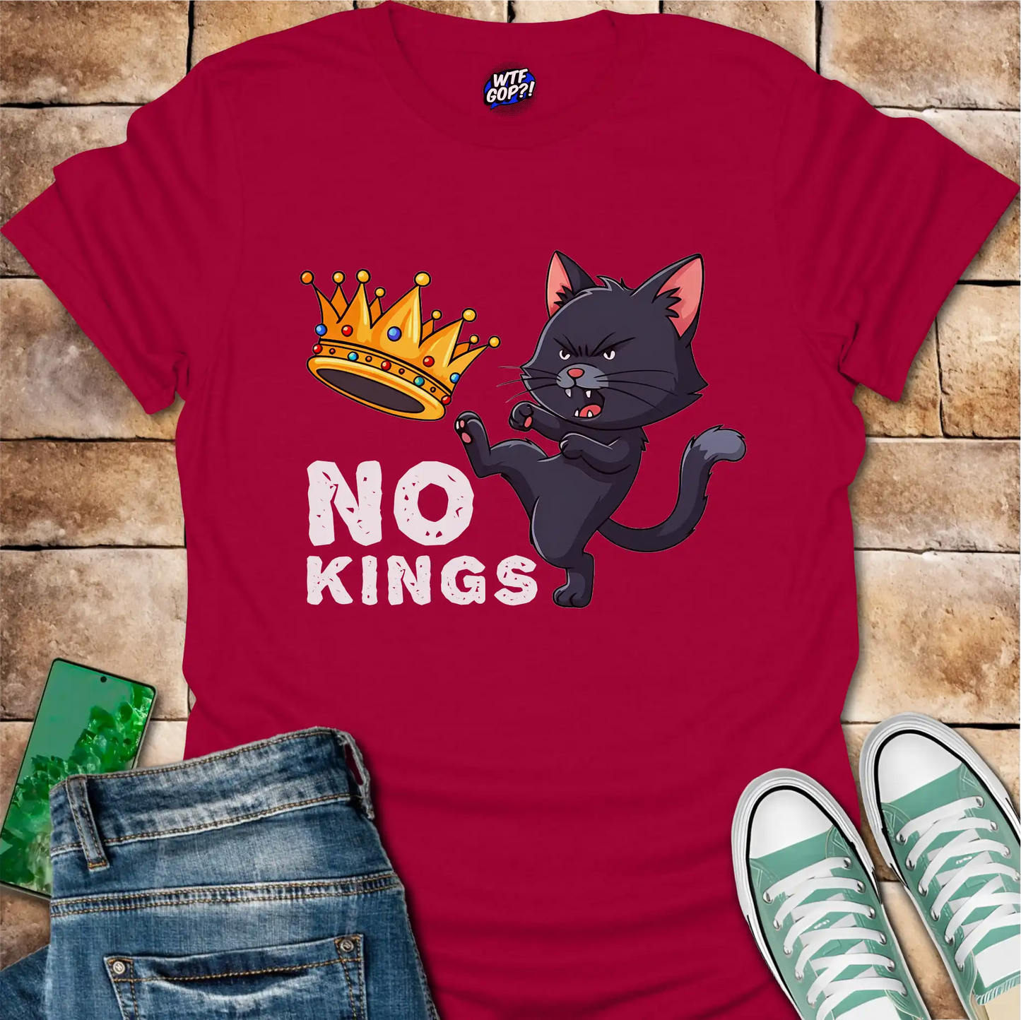 No Kings Cat T-Shirt