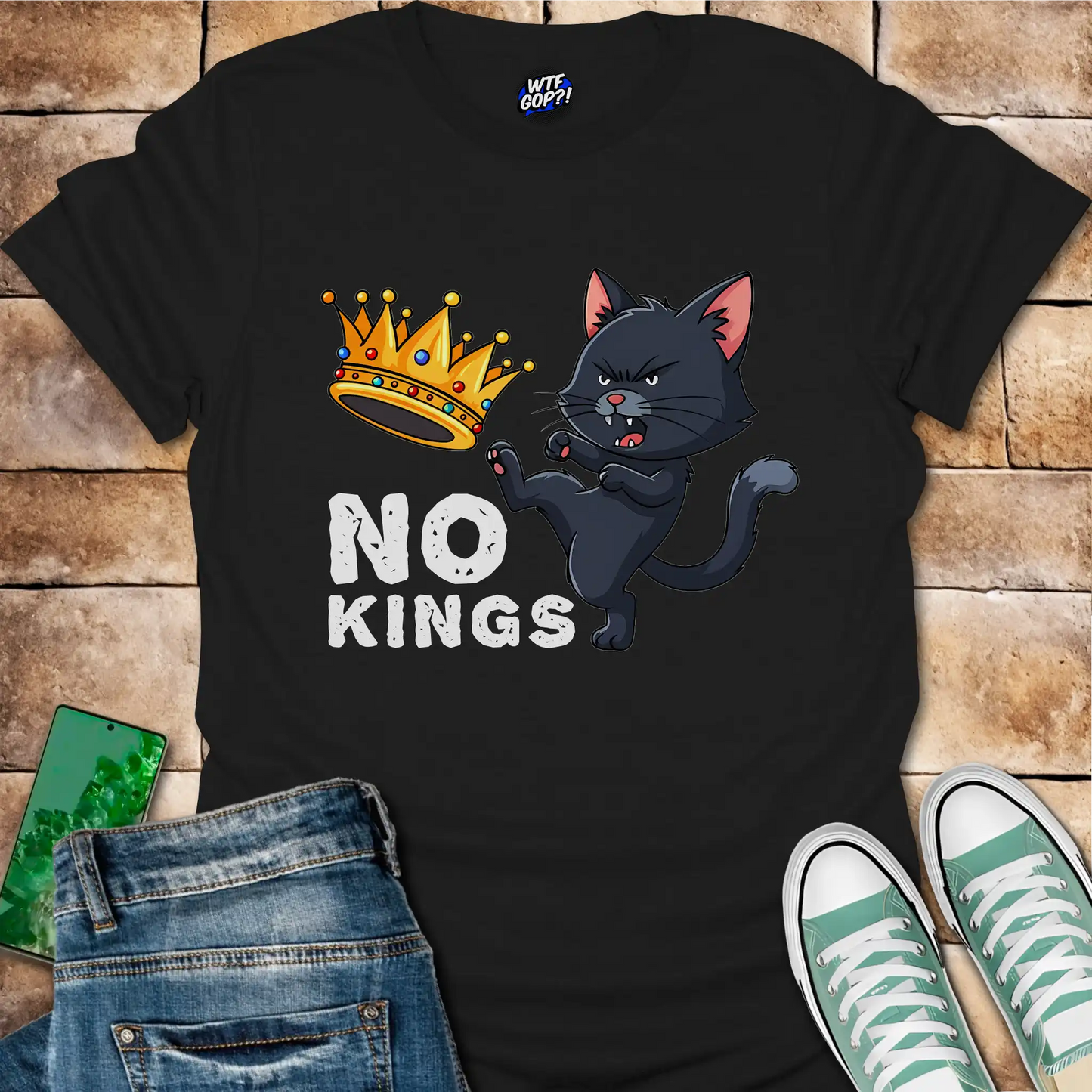 No Kings Cat T-Shirt