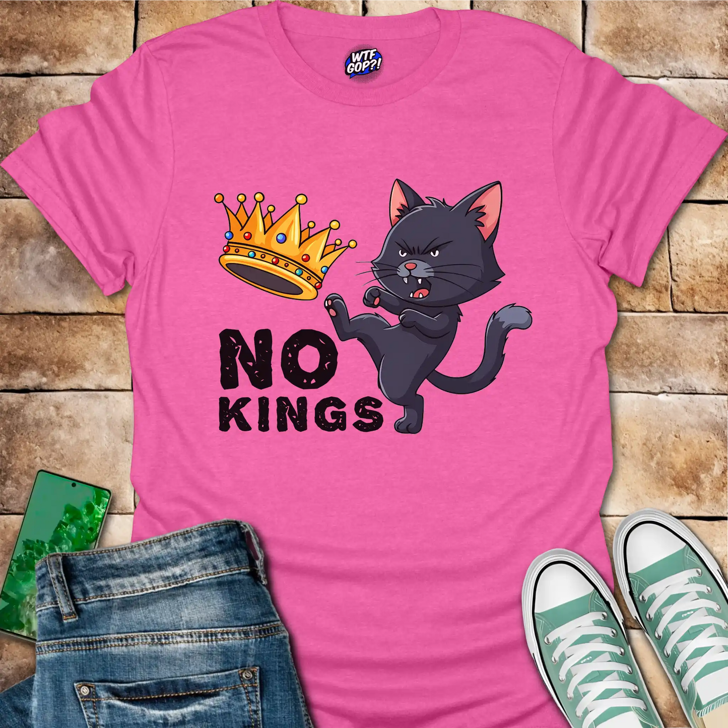 No Kings Cat T-Shirt