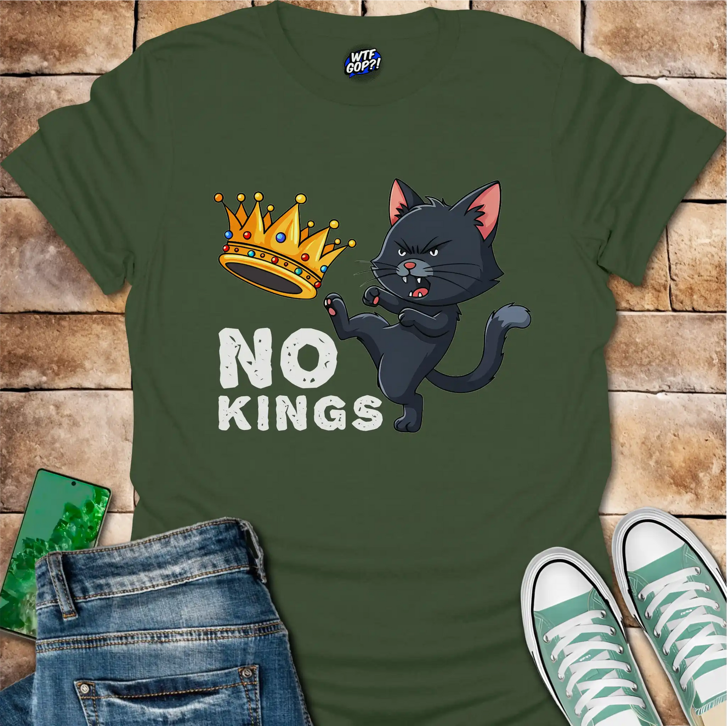 No Kings Cat T-Shirt