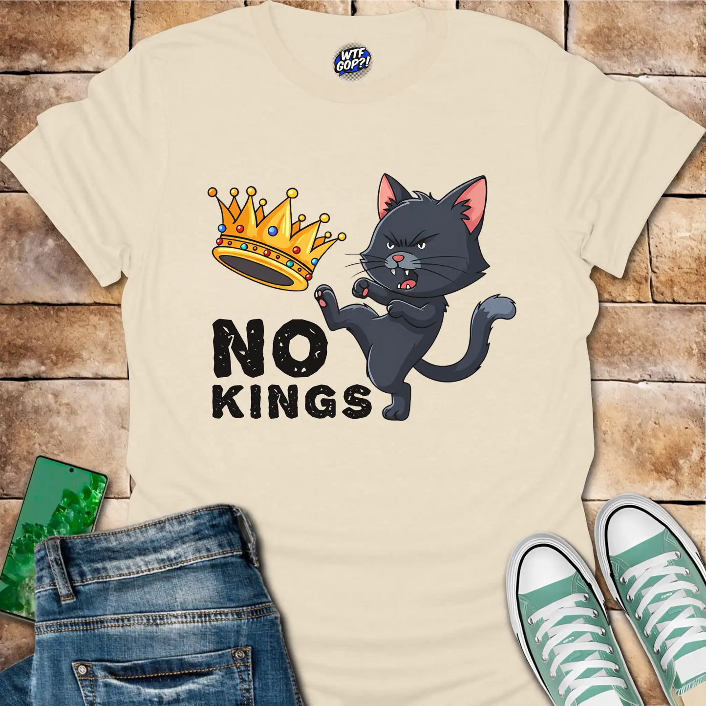 No Kings Cat T-Shirt