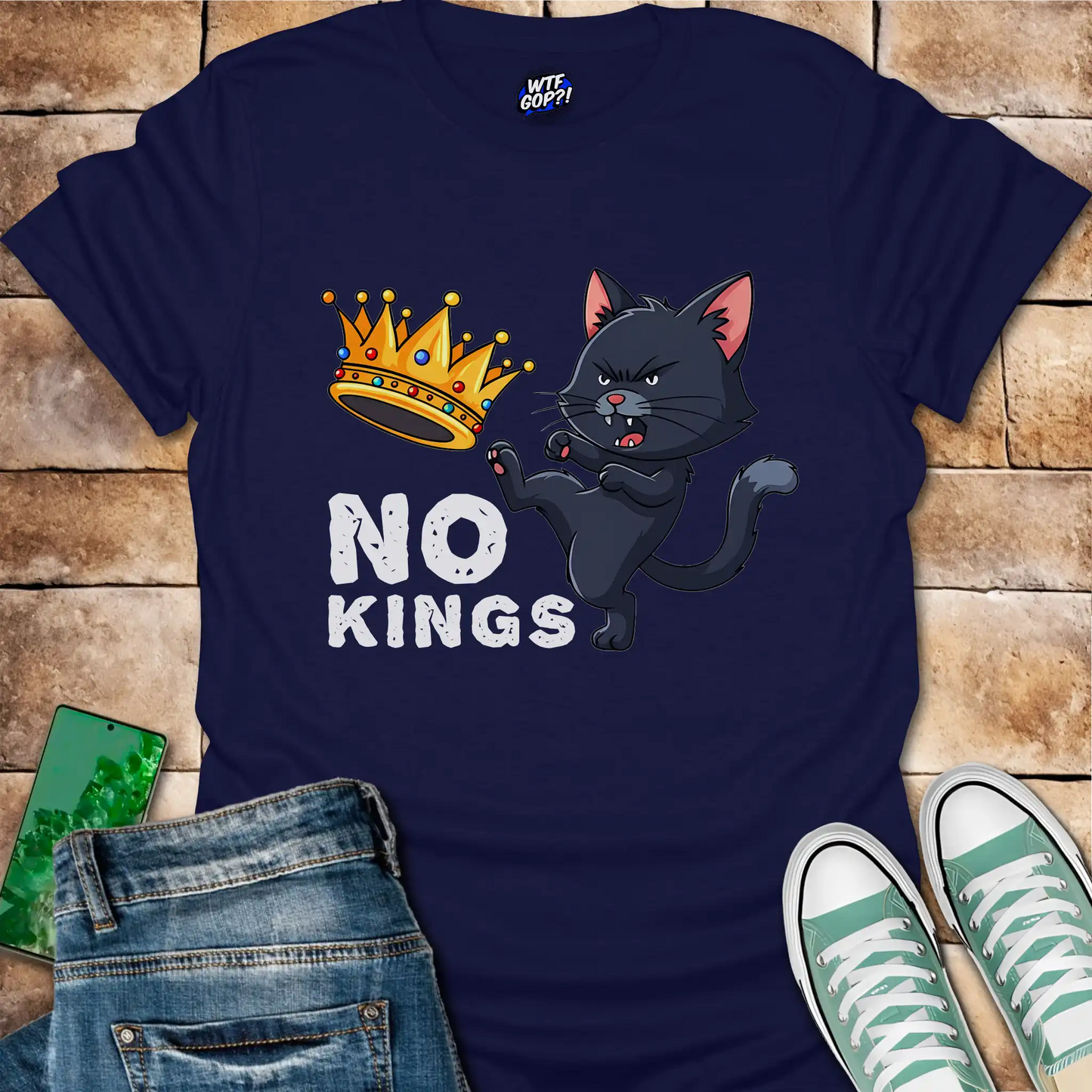 No Kings Cat T-Shirt
