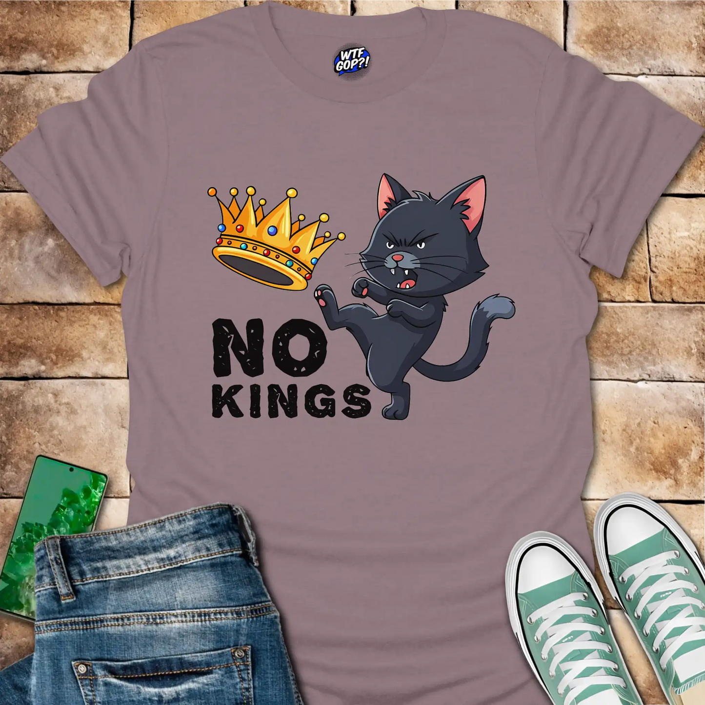 No Kings Cat T-Shirt
