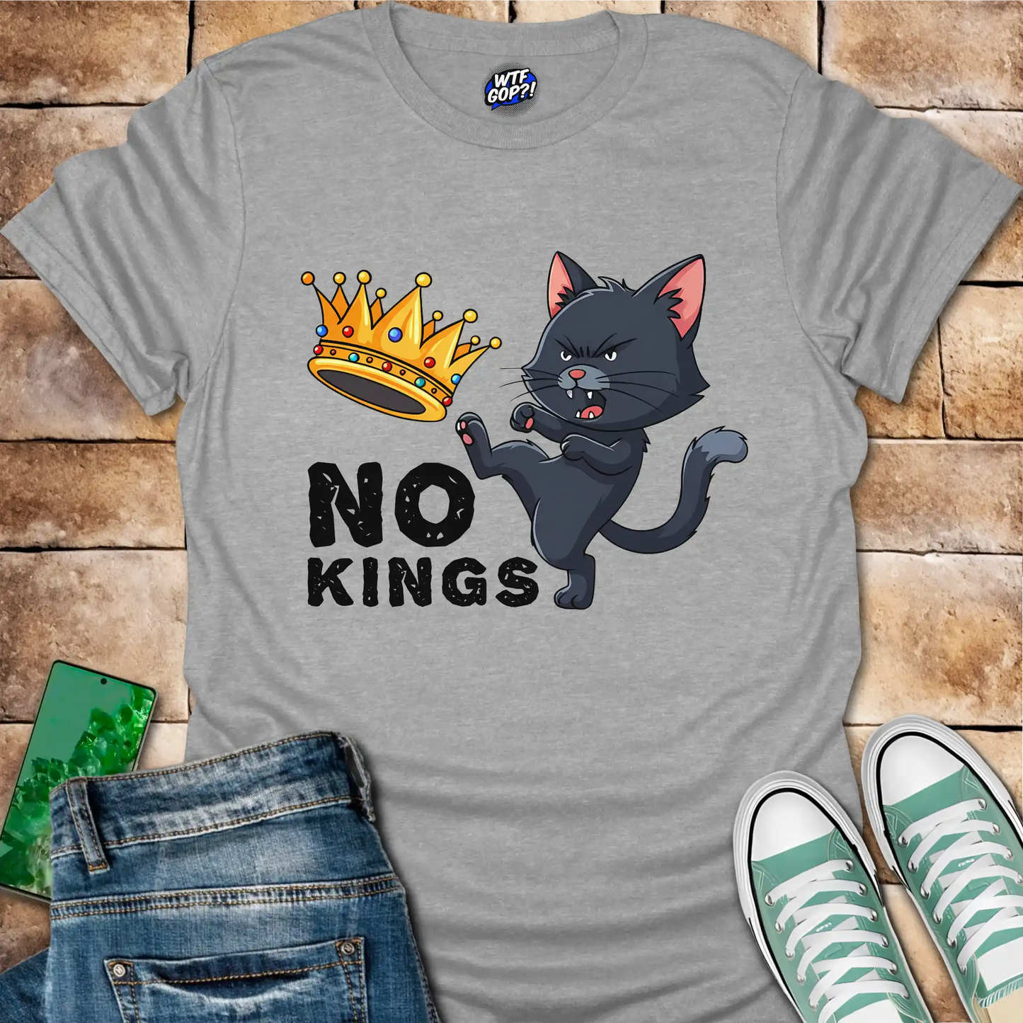 No Kings Cat T-Shirt