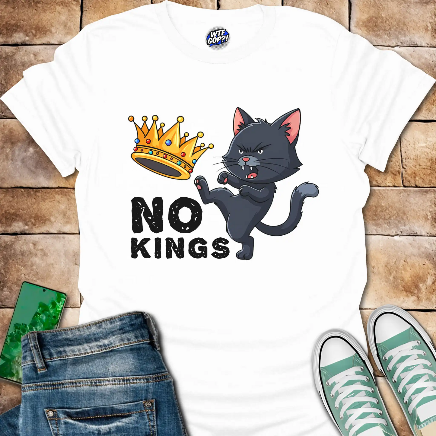 No Kings Cat T-Shirt