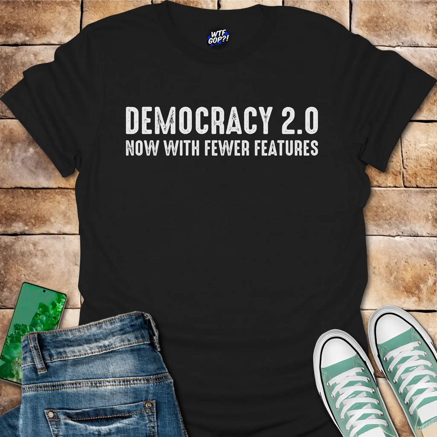 Democracy 2.0 T-Shirt - Anti-Trump, Political Satire Tee