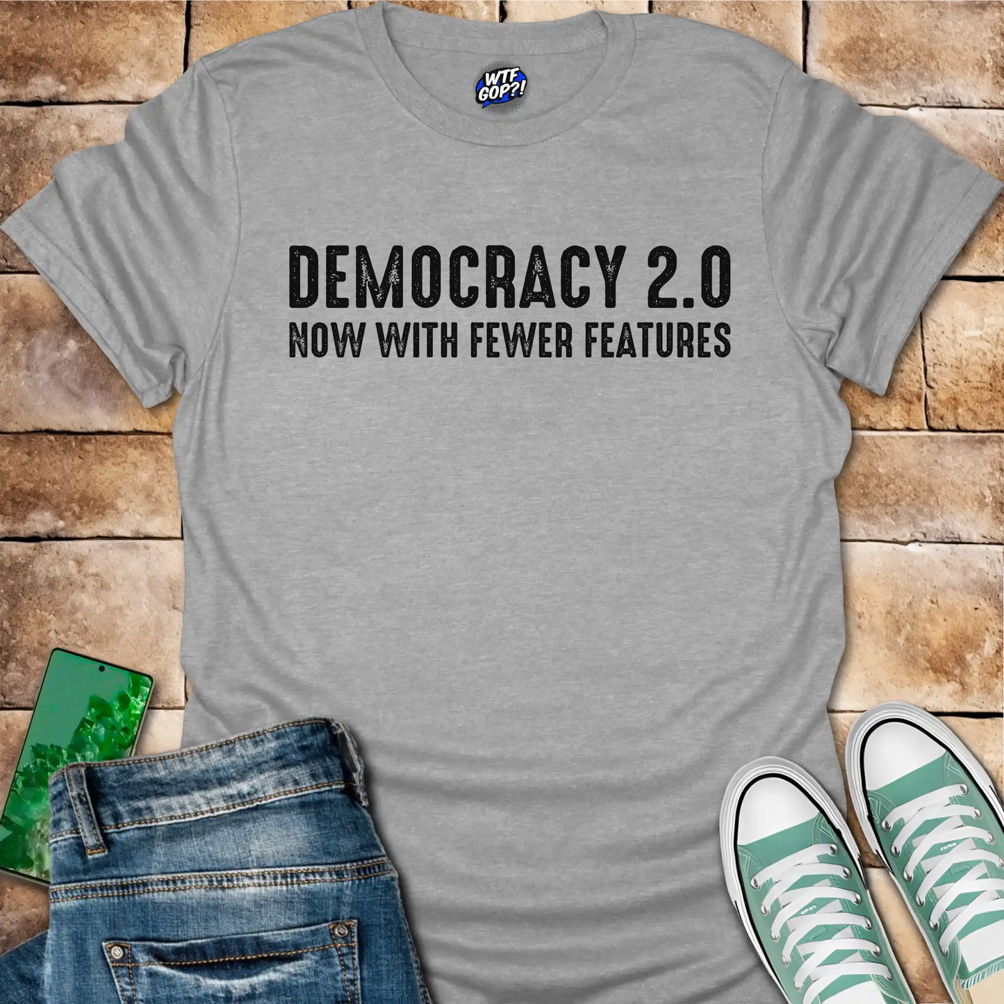 Democracy 2.0 T-Shirt - Anti-Trump, Political Satire Tee