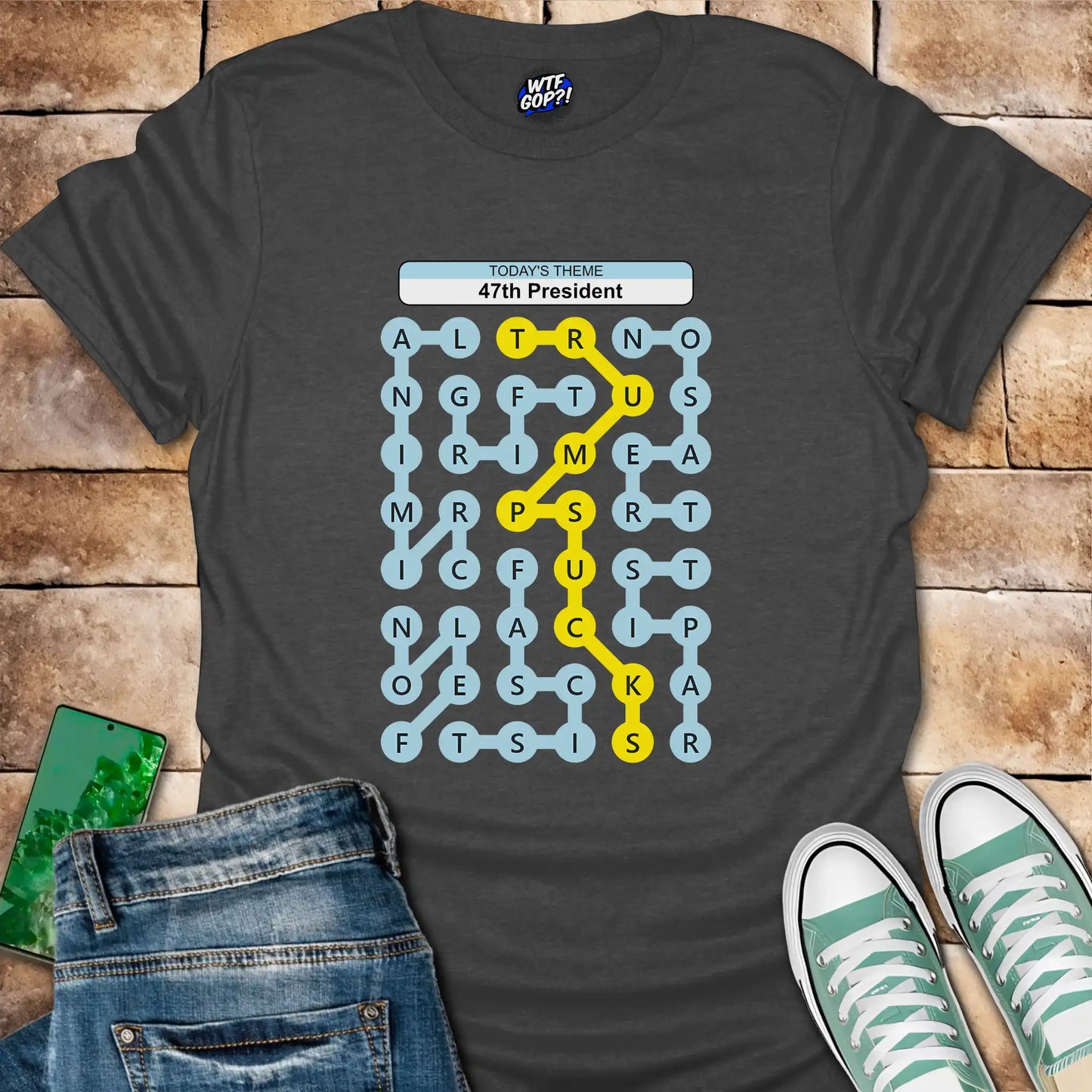 Trump Sucks Strands Puzzle T-Shirt - Anti-Trump Game Tee