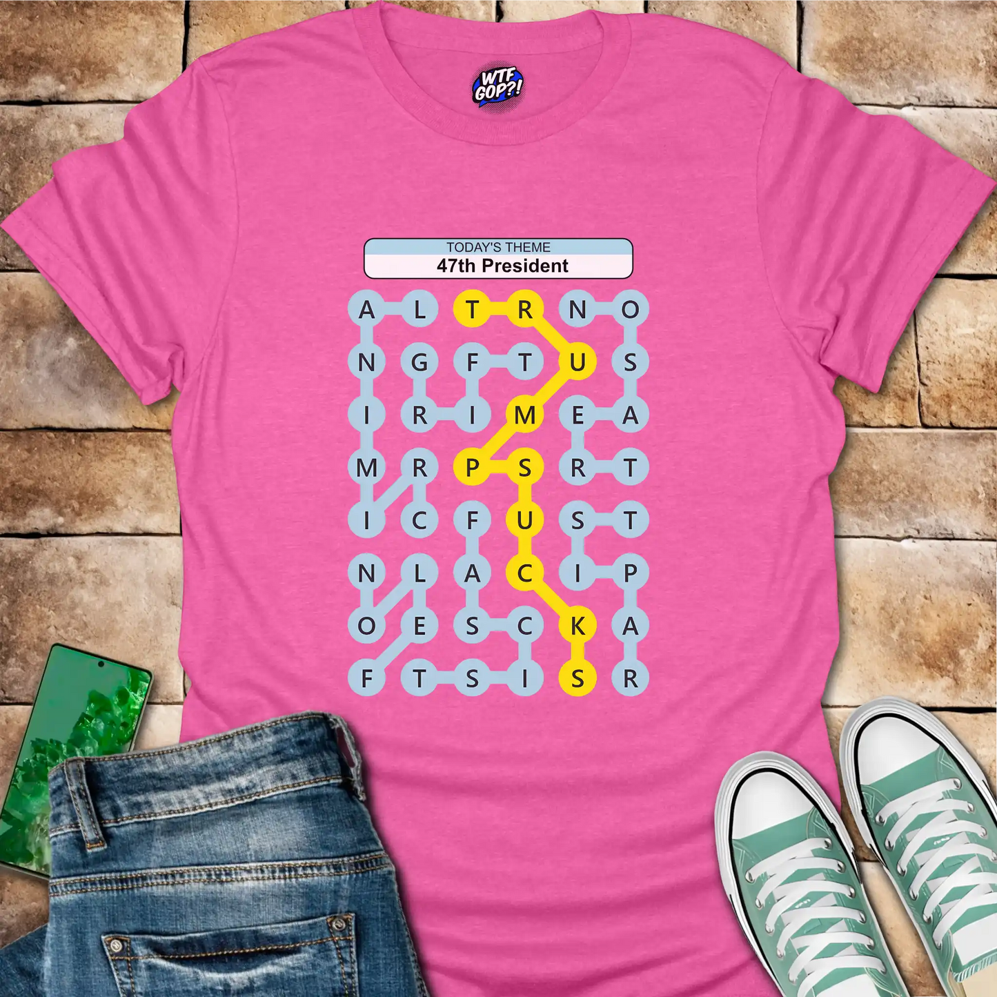 Trump Sucks Strands Puzzle T-Shirt - Anti-Trump Game Tee