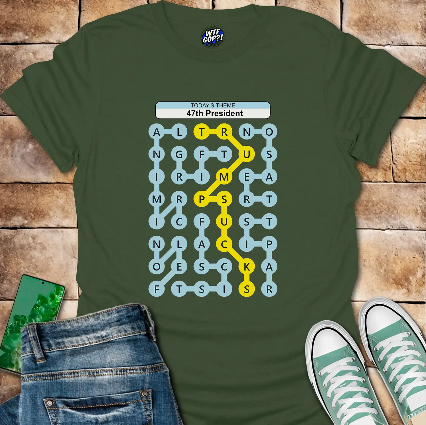 Trump Sucks Strands Puzzle T-Shirt - Anti-Trump Game Tee