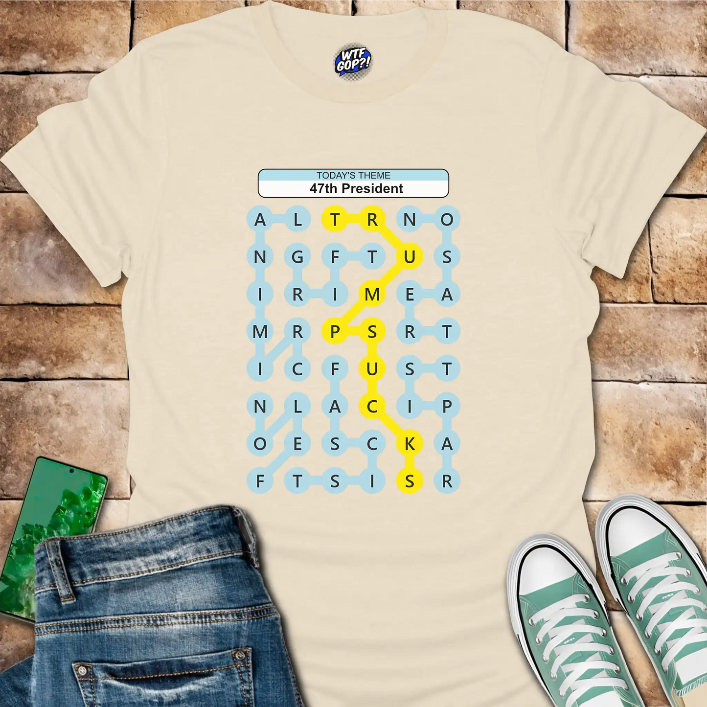 Trump Sucks Strands Puzzle T-Shirt - Anti-Trump Game Tee