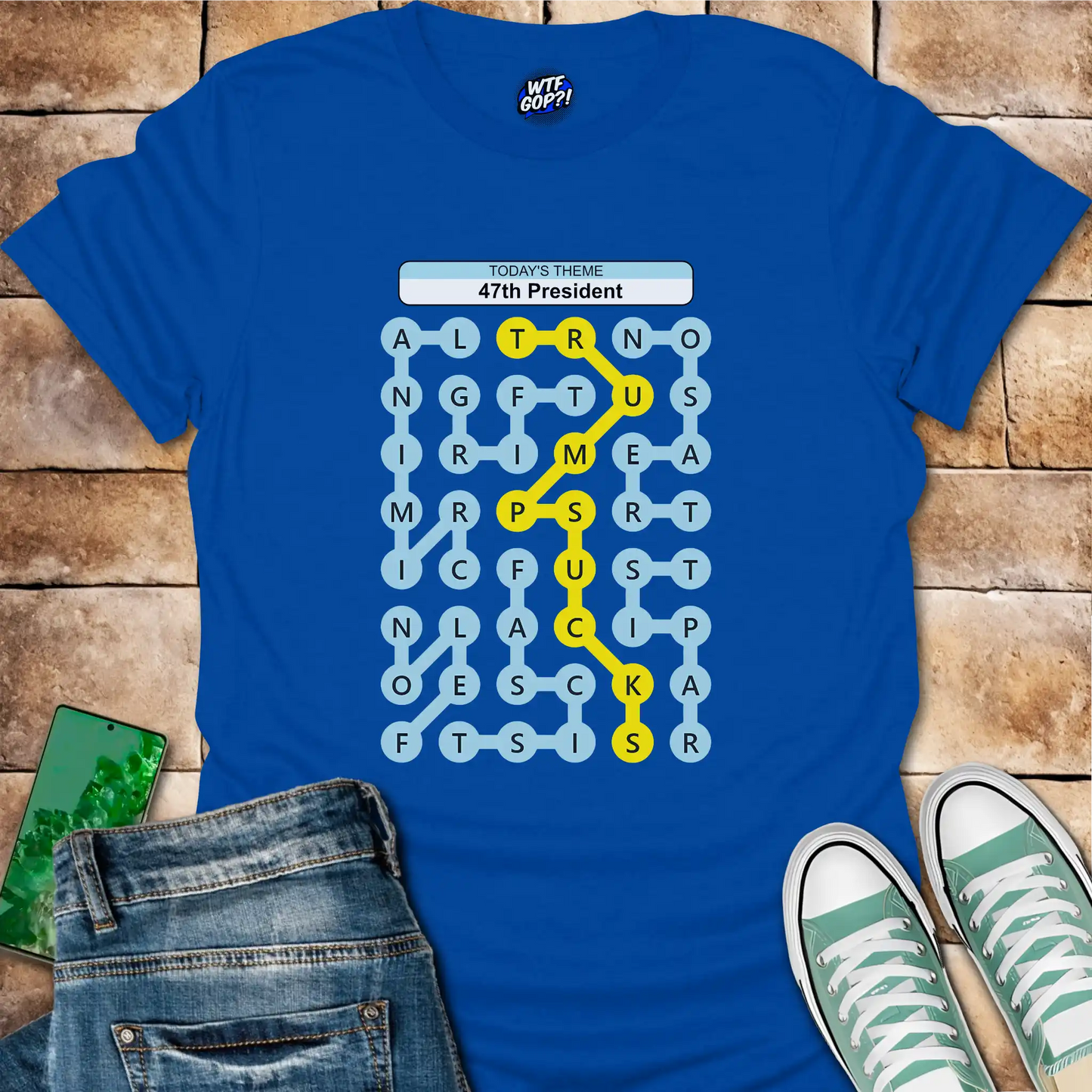 Trump Sucks Strands Puzzle T-Shirt - Anti-Trump Game Tee