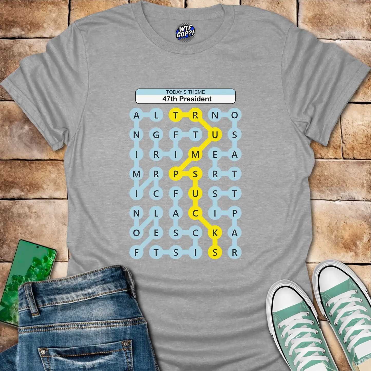 Trump Sucks Strands Puzzle T-Shirt - Anti-Trump Game Tee