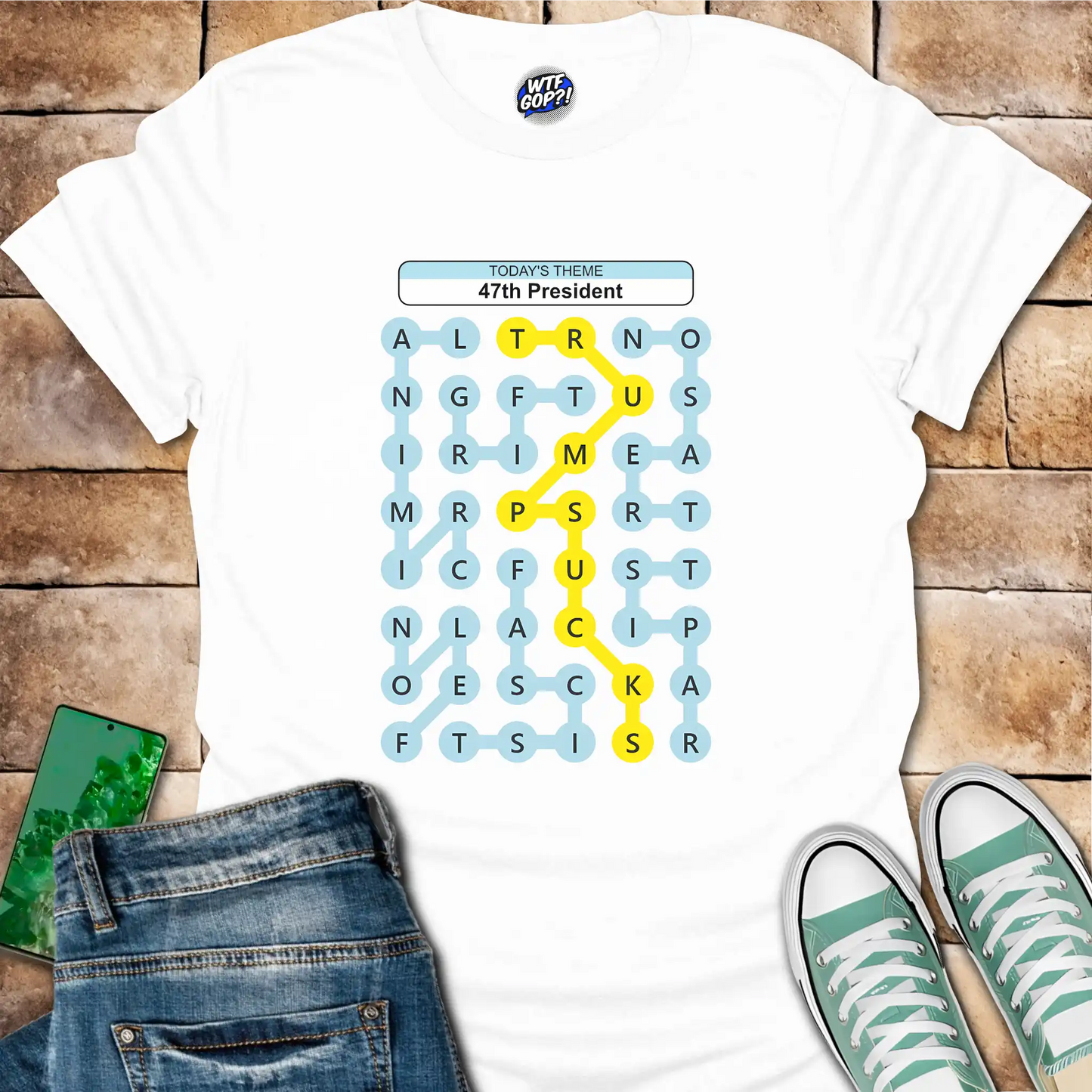 Trump Sucks Strands Puzzle T-Shirt - Anti-Trump Game Tee
