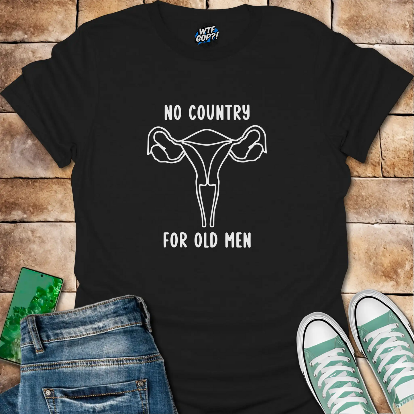 Reproductive Rights Shirt | No Country For Old Men Uterus Feminist Tee