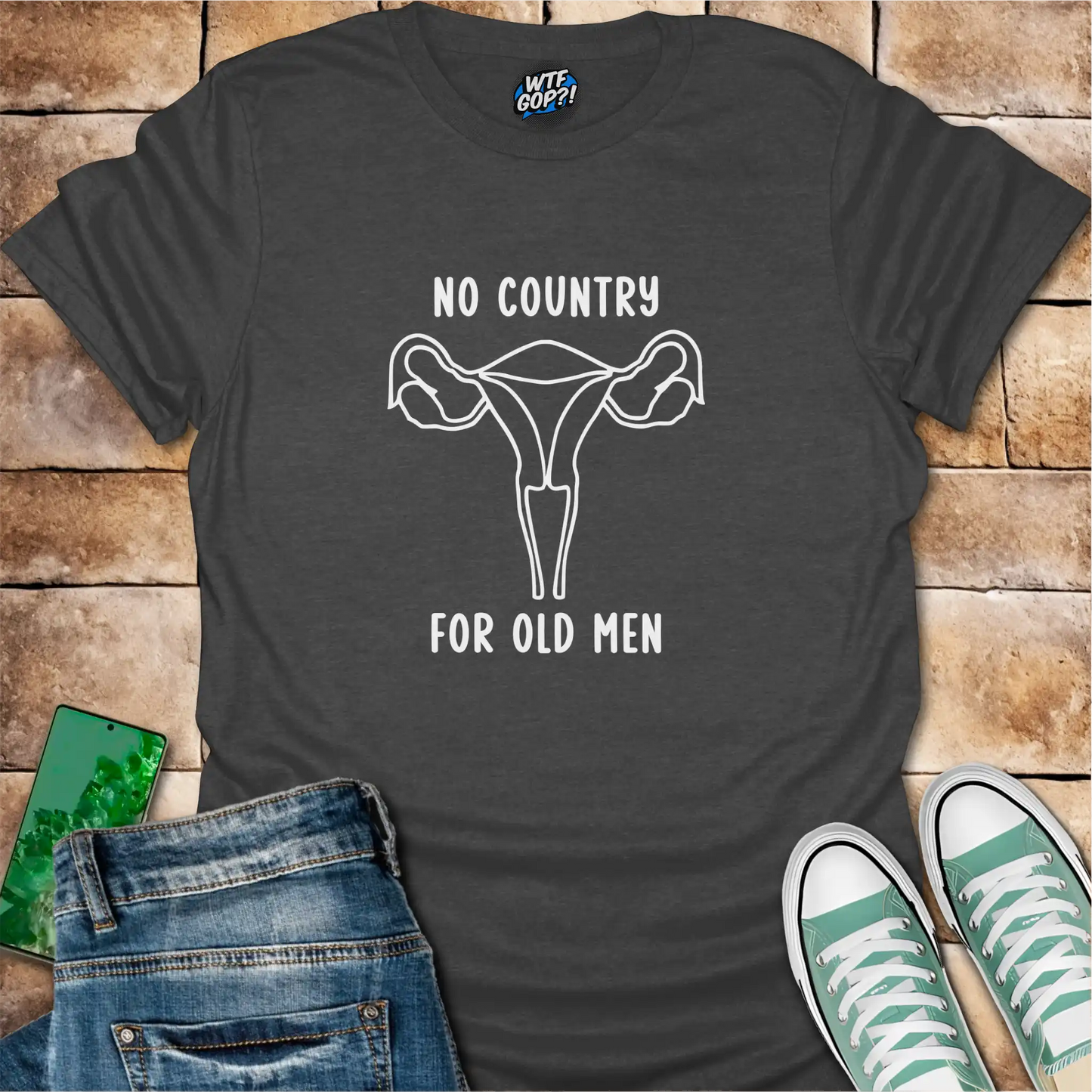 Reproductive Rights Shirt | No Country For Old Men Uterus Feminist Tee