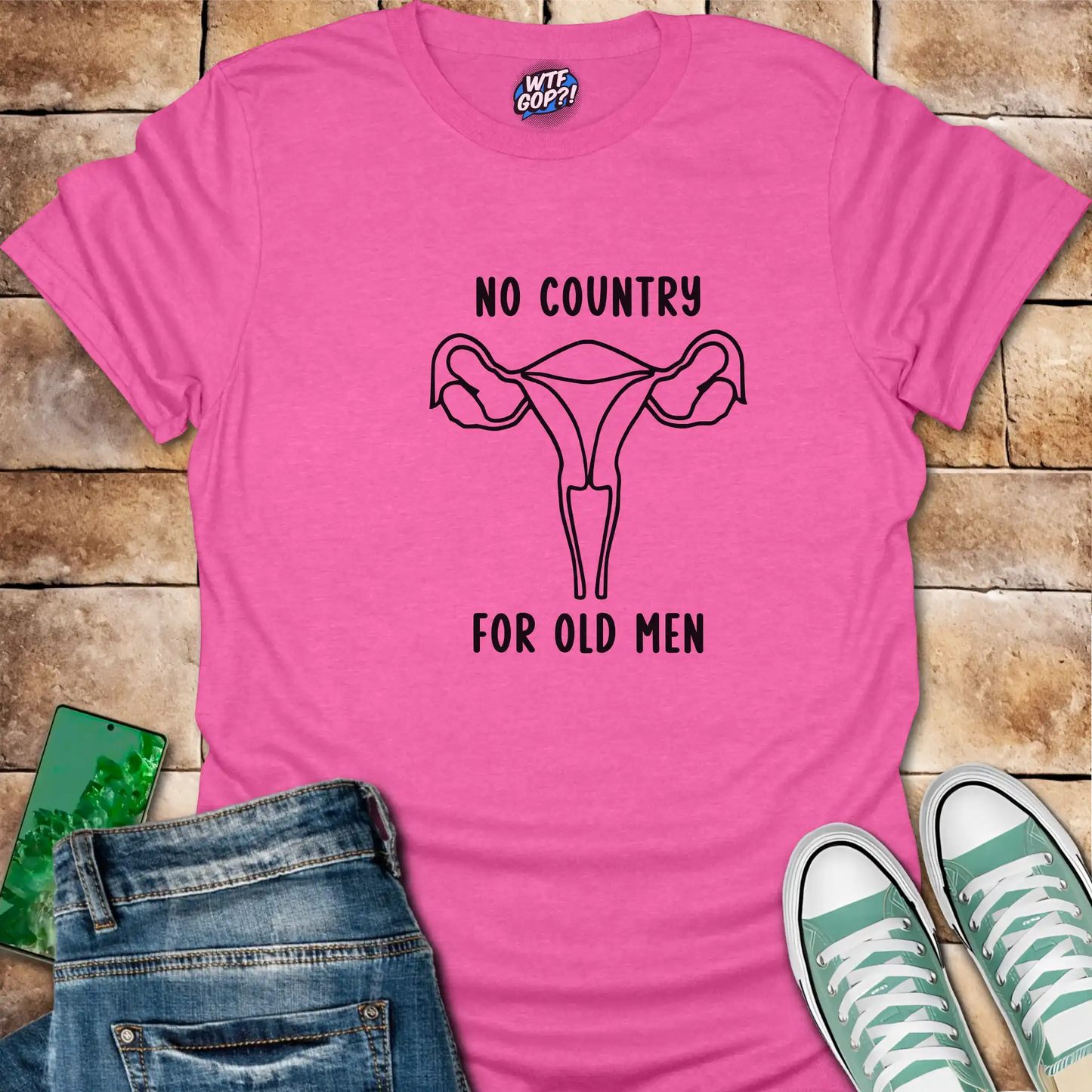 Reproductive Rights Shirt | No Country For Old Men Uterus Feminist Tee