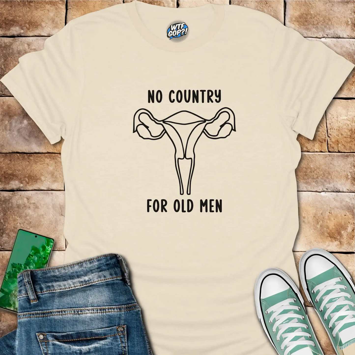 Reproductive Rights Shirt | No Country For Old Men Uterus Feminist Tee