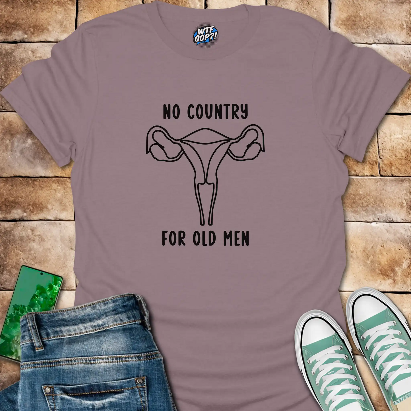 Reproductive Rights Shirt | No Country For Old Men Uterus Feminist Tee