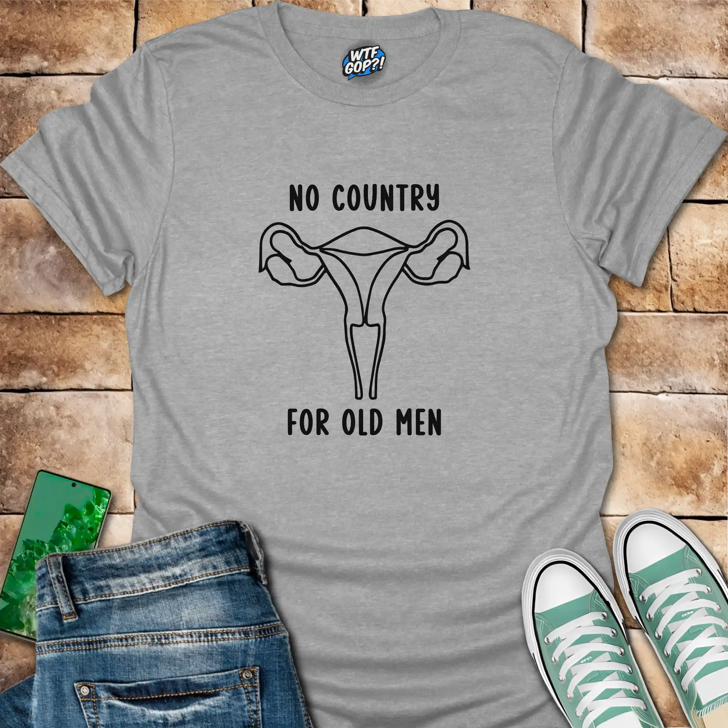 Reproductive Rights Shirt | No Country For Old Men Uterus Feminist Tee
