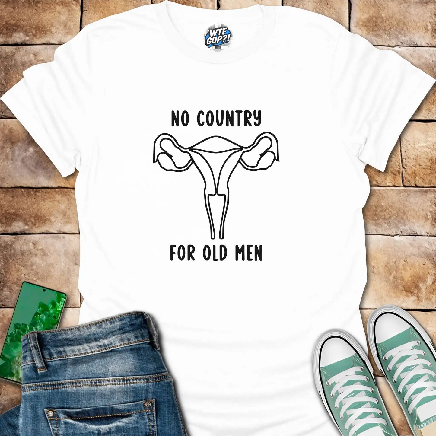Reproductive Rights Shirt | No Country For Old Men Uterus Feminist Tee
