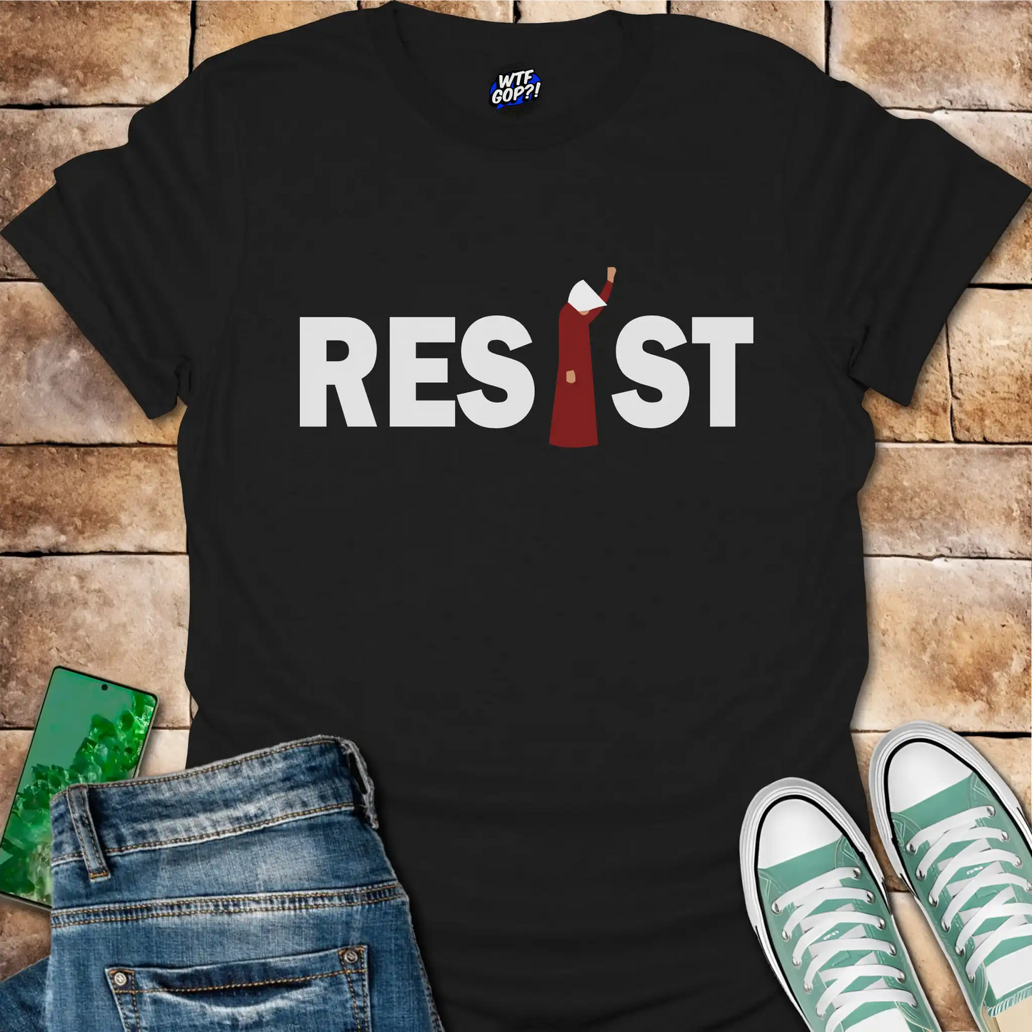 Resist Handmaid T-Shirt - Anti-Authoritarian Feminist Tee