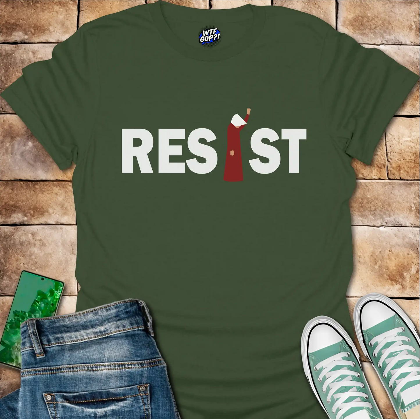 Resist Handmaid T-Shirt - Anti-Authoritarian Feminist Tee