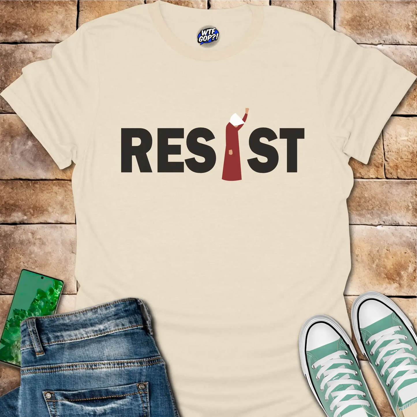 Resist Handmaid T-Shirt - Anti-Authoritarian Feminist Tee