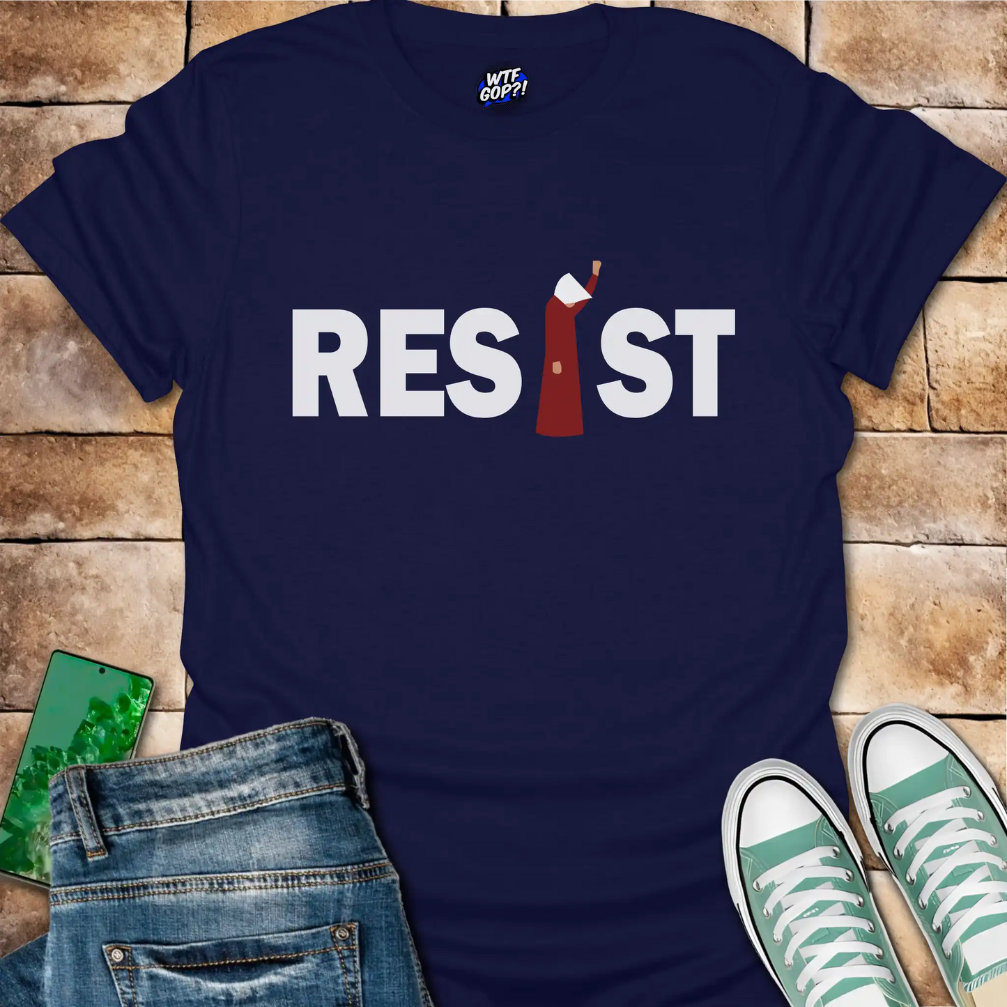 Resist Handmaid T-Shirt - Anti-Authoritarian Feminist Tee