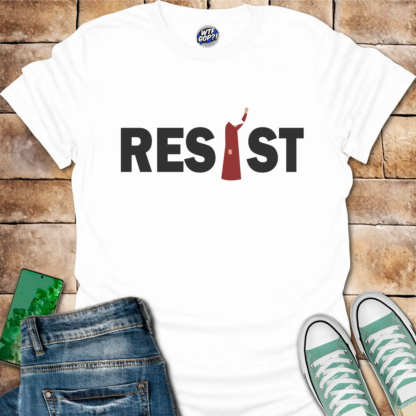 Resist Handmaid T-Shirt - Anti-Authoritarian Feminist Tee