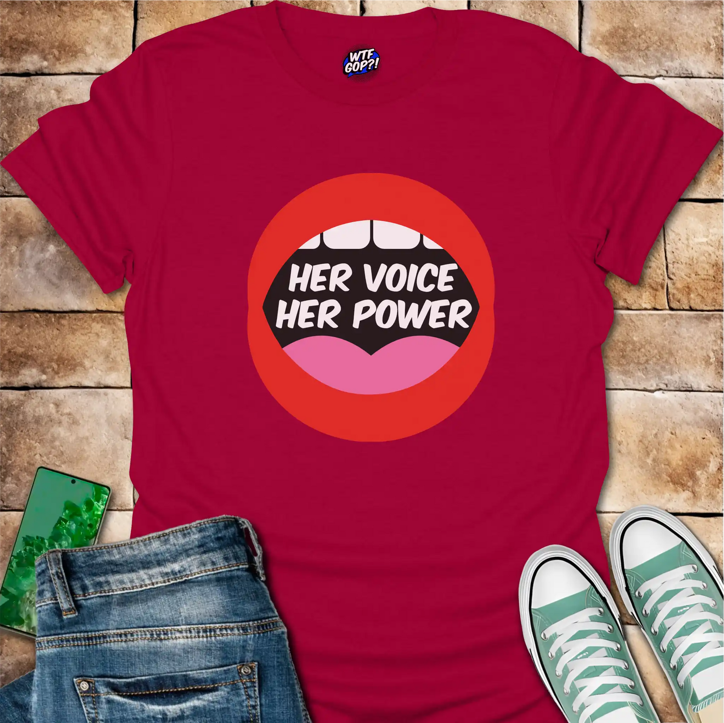 Her Voice Her Power T-Shirt - Empowering Feminist Tee