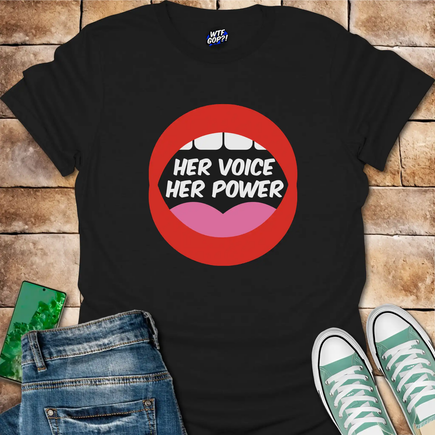 Her Voice Her Power T-Shirt - Empowering Feminist Tee